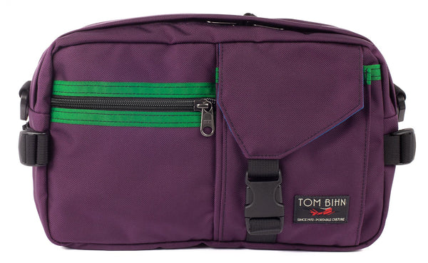 The LGD in Aubergine/Hunter/Island. Front view of the bag.